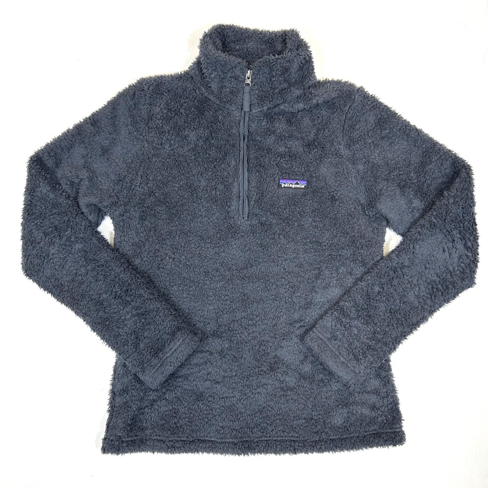 Patagonia Los Gatos 1/4 Zip Fleece Pullover Charcoal Gray Sherpa Small 25442
